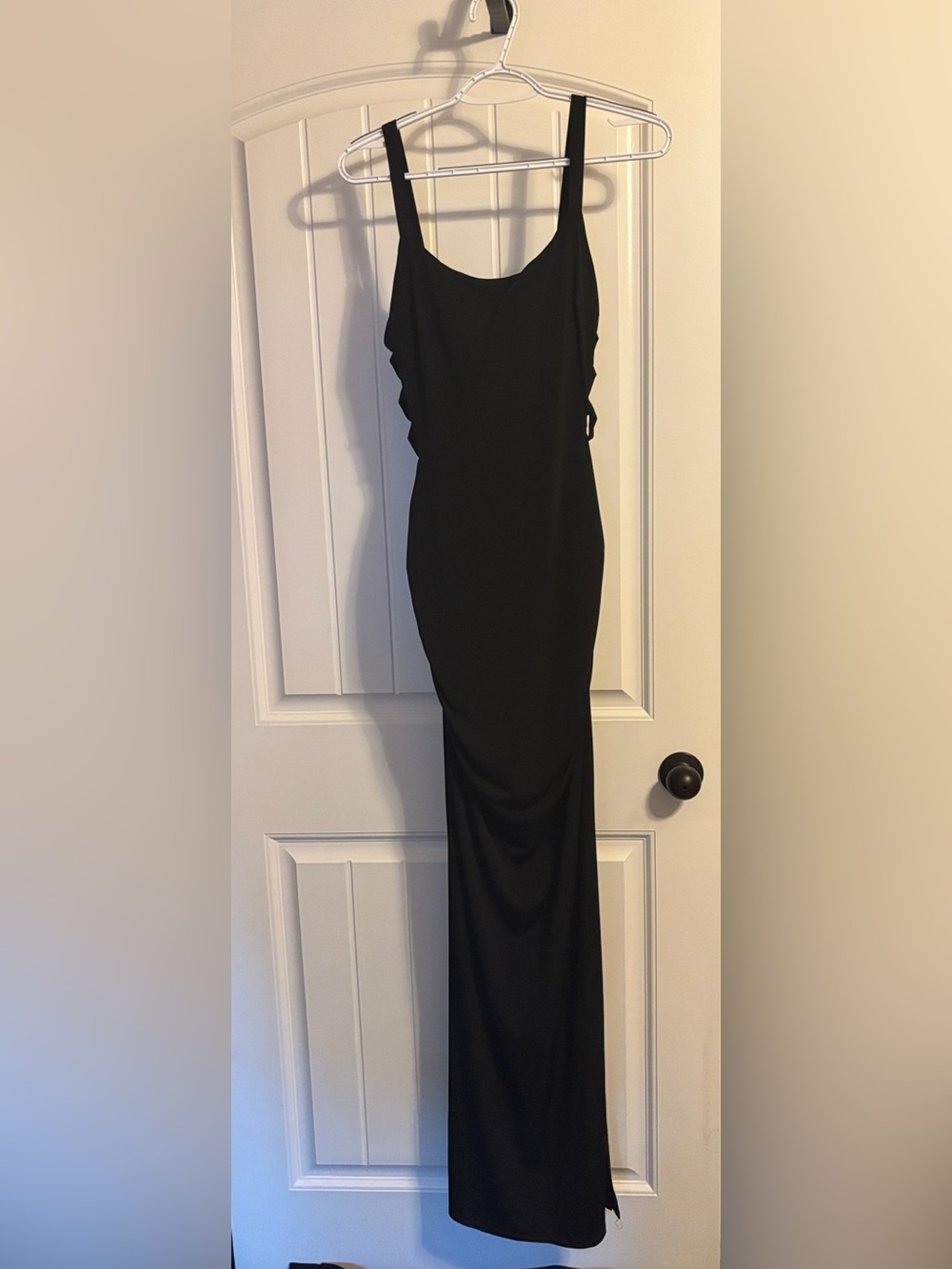 Roberta Bridal Black Sleeveless Maxi Gown